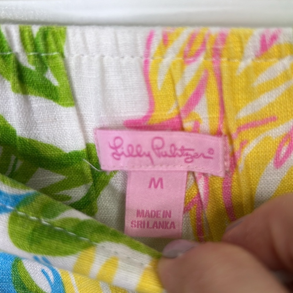 LILLY PULITZER WOMEN’S LINEN PANT SZ M - Picture 5 of 8